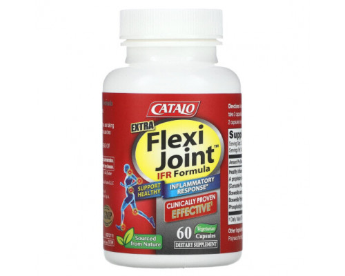 Для мышц и суставов Catalo Naturals, Extra Flexi Joint, формула IFR, 60 вегетарианских капсул Для мышц и суставов Catalo Naturals, Extra Flexi Joint, формула IFR, 60 вегетарианских капсул