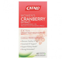 Здоровье мочеполовой системы Catalo Naturals, Экстракт клюквы для женщин, 60 вегетарианских капсул