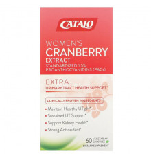 Здоровье мочеполовой системы Catalo Naturals, Экстракт клюквы для женщин, 60 вегетарианских капсул