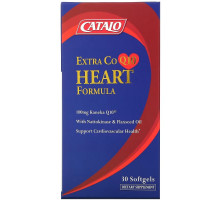 Catalo Naturals, Extra CoQ10 Heart Formula with Nattokinase & Flaxseed Oil, 30 Softgels