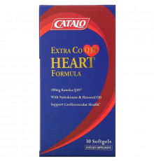 Catalo Naturals, Extra CoQ10 Heart Formula with Nattokinase & Flaxseed Oil, 30 Softgels