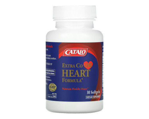 Catalo Naturals, Extra CoQ10 Heart Formula with Nattokinase & Flaxseed Oil, 30 Softgels Catalo Naturals, Extra CoQ10 Heart Formula with Nattokinase & Flaxseed Oil, 30 Softgels