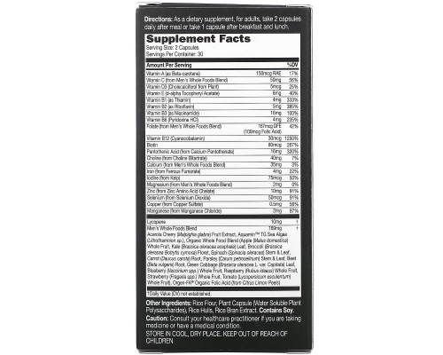 Catalo Naturals, Men's Multi, Whole Food Nutrients, 60 Vegetarian Capsules Catalo Naturals, Men's Multi, Whole Food Nutrients, 60 Vegetarian Capsules