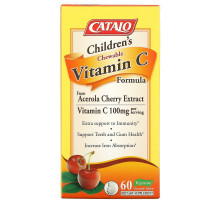 Catalo Naturals, Children's Chewable Vitamin C Formula, 100 mg, 60 Chewable Tablets