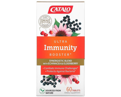 Catalo Naturals, Ultra Immunity Booster, Echinacea & Elderberry Blend, 60 Tablets Catalo Naturals, Ultra Immunity Booster, Echinacea & Elderberry Blend, 60 Tablets