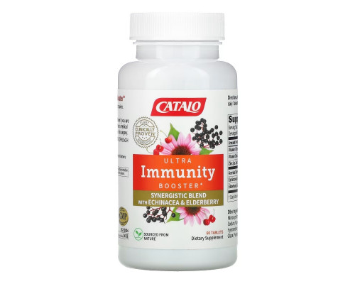 Catalo Naturals, Ultra Immunity Booster, Echinacea & Elderberry Blend, 60 Tablets Catalo Naturals, Ultra Immunity Booster, Echinacea & Elderberry Blend, 60 Tablets