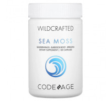 Растительные экстракты и настойки Codeage, Wildcrafted, морской мох, ламинария, корень лопуха, спирулина, 120 капсул