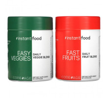 Зелень и зеленые овощи Easy Veggies Daily Veggie Blend / Fast Fruits Daily Fruit Blend, 2 Bottles, 90 Capsules Each
