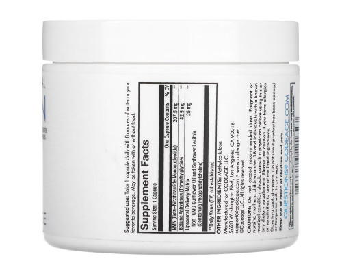 Codeage, Liposomal NMN, 30 Capsules Codeage, Liposomal NMN, 30 Capsules