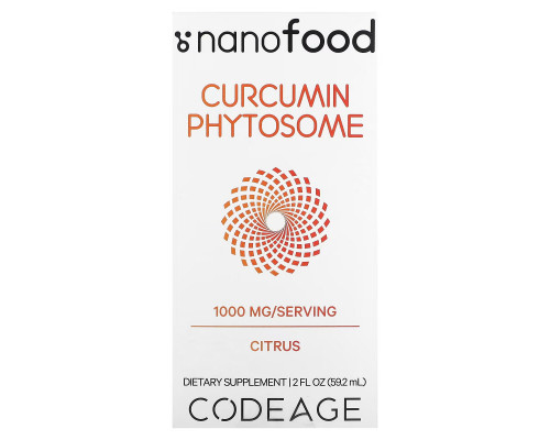 Codeage, Curcumin Phytosome, Citrus, 1,000 mg, 2 fl oz (59.2 ml)