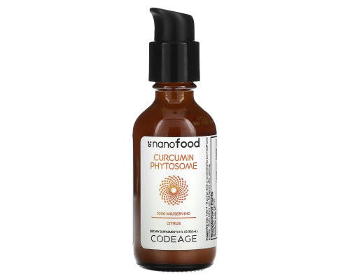 Codeage, Curcumin Phytosome, Citrus, 1,000 mg, 2 fl oz (59.2 ml)