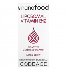 Codeage, Liposomal Vitamin B12, Mixed Berry, 2 fl oz (59.2 ml)
