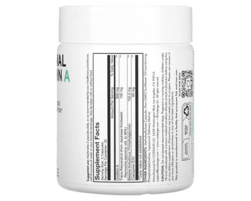 Антиоксиданты Codeage, Liposomal Urolithin A, Eternal, 60 капсул Антиоксиданты Codeage, Liposomal Urolithin A, Eternal, 60 капсул