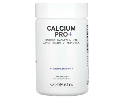 Цинк Codeage, Кальций Pro +, 120 капсул Цинк Codeage, Кальций Pro +, 120 капсул