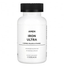 Железо Codeage, Amen, Iron Ultra, 60 растительных капсул