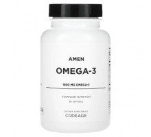 Рыбий жир и Омега 3, 6, 9 Codeage, Amen, омега-3, 1500 мг, 90 мягких таблеток