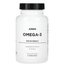 Рыбий жир и Омега 3, 6, 9 Codeage, Amen, омега-3, 1500 мг, 90 мягких таблеток
