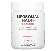 Витамины группы B Codeage, Liposomal NADH +, центурион, 60 капсул