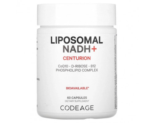 Витамины группы B Codeage, Liposomal NADH +, центурион, 60 капсул Витамины группы B Codeage, Liposomal NADH +, центурион, 60 капсул
