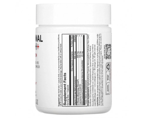 Витамины группы B Codeage, Liposomal NADH +, центурион, 60 капсул Витамины группы B Codeage, Liposomal NADH +, центурион, 60 капсул