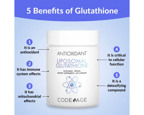 Codeage, Antioxidant, Liposomal Glutathione, 60 Capsules Codeage, Antioxidant, Liposomal Glutathione, 60 Capsules
