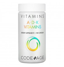 Codeage, витамины A, D и K, 180 капсул