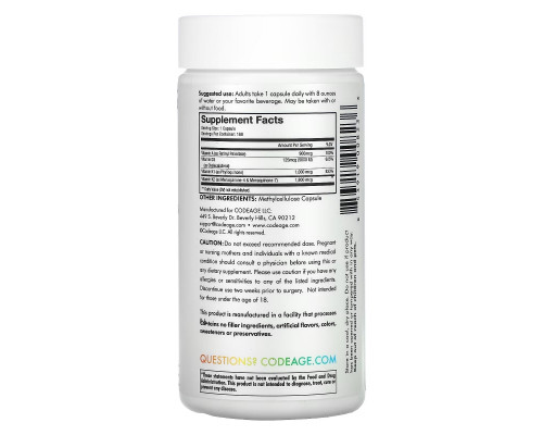 Codeage, витамины A, D и K, 180 капсул Codeage, витамины A, D и K, 180 капсул