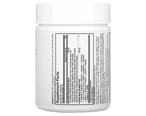Codeage, Digestion, Women's SBO Probiotic, 50 Billion CFU, 60 Capsules Codeage, Digestion, Women's SBO Probiotic, 50 Billion CFU, 60 Capsules