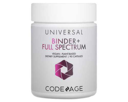Codeage, Binder +, Full Spectrum, Vegan, Plant-Based, 90 Capsules Codeage, Binder +, Full Spectrum, Vegan, Plant-Based, 90 Capsules
