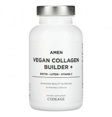 Для мышц и суставов Codeage, Amen, Vegan Collagen Builder +, 30 растительных капсул