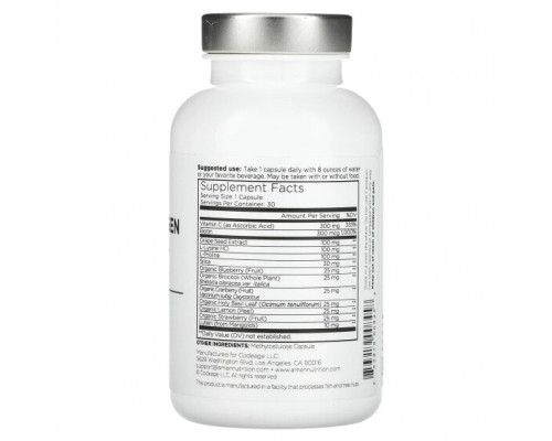 Для мышц и суставов Codeage, Amen, Vegan Collagen Builder +, 30 растительных капсул Для мышц и суставов Codeage, Amen, Vegan Collagen Builder +, 30 растительных капсул