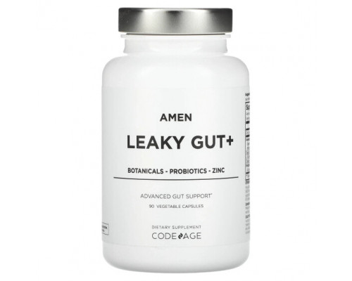 Для пищеварительной системы Codeage, Amen, Leaky Gut +, 90 растительных капсул Для пищеварительной системы Codeage, Amen, Leaky Gut +, 90 растительных капсул