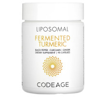 Codeage, Liposomal, Fermented Turmeric, Black Pepper, Curcumin, Ginger, 90 Capsules