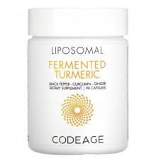 Codeage, Liposomal, Fermented Turmeric, Black Pepper, Curcumin, Ginger, 90 Capsules