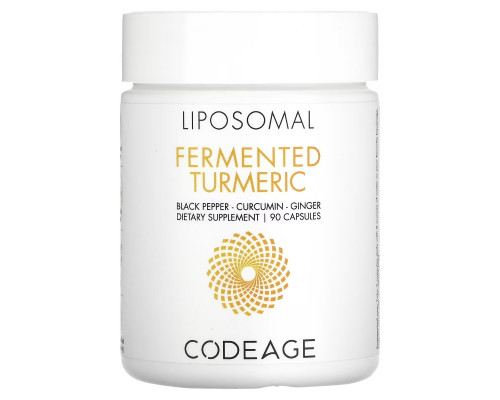 Codeage, Liposomal, Fermented Turmeric, Black Pepper, Curcumin, Ginger, 90 Capsules Codeage, Liposomal, Fermented Turmeric, Black Pepper, Curcumin, Ginger, 90 Capsules