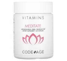 Codeage, Vitamins, Meditate, Ashwagandha, Gaba, Neurofactor, 60 Capsules