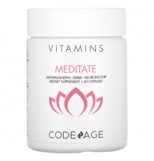 Codeage, Vitamins, Meditate, Ashwagandha, Gaba, Neurofactor, 60 Capsules