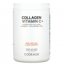 Codeage, Hydrolyzed Collagen Peptides+ Powder, Unflavored, 9.98 oz (283 g)