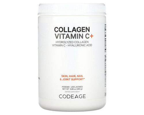 Codeage, Hydrolyzed Collagen Peptides+ Powder, Unflavored, 9.98 oz (283 g) Codeage, Hydrolyzed Collagen Peptides+ Powder, Unflavored, 9.98 oz (283 g)
