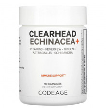 Эхинацея Clearhead Echinacea+, Vitamins, Feverfew, Ginseng, Astralagus, Schisandra, 90 Capsules