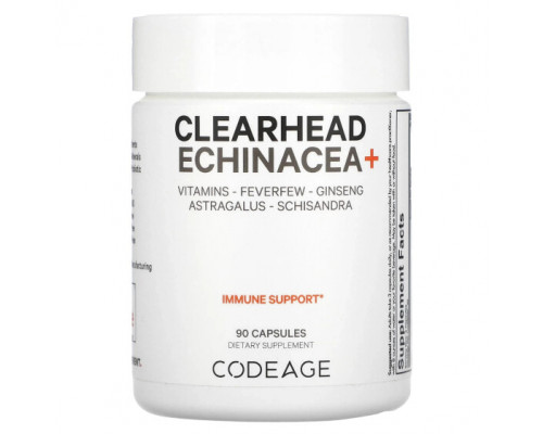 Эхинацея Clearhead Echinacea+, Vitamins, Feverfew, Ginseng, Astralagus, Schisandra, 90 Capsules Эхинацея Clearhead Echinacea+, Vitamins, Feverfew, Ginseng, Astralagus, Schisandra, 90 Capsules