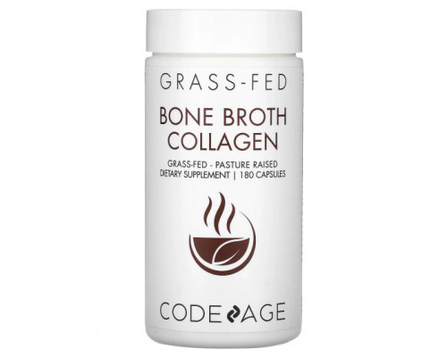 Для мышц и суставов Codeage, Bone Broth Collagen, 180 капсул Для мышц и суставов Codeage, Bone Broth Collagen, 180 капсул