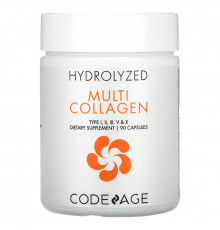 Codeage, Hydrolyzed, Multi Collagen, Type I, II, III, V, X, 90 Capsules
