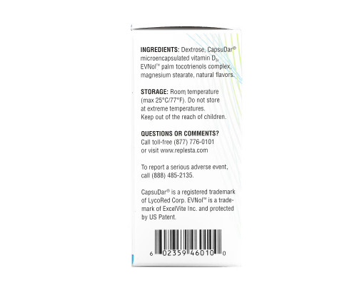 Replesta, Cholecalciferol, Natural Orange, 50,000 IU, 4 Chewable Wafers Replesta, Cholecalciferol, Natural Orange, 50,000 IU, 4 Chewable Wafers