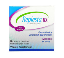 Replesta, NX Cholecalciferol, Once-Weekly Vitamin D, Natural Orange, 14,000 IU, 8 Chewable Wafers