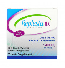 Replesta, NX Cholecalciferol, Once-Weekly Vitamin D, Natural Orange, 14,000 IU, 8 Chewable Wafers