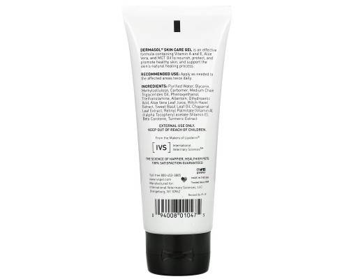 International Veterinary Sciences, Dermasol, Topical Skin Care Gel, For Dogs & Cats, 2 fl oz ( 59 ml) International Veterinary Sciences, Dermasol, Topical Skin Care Gel, For Dogs & Cats, 2 fl oz ( 59 ml)