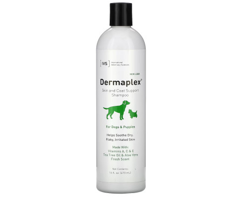 International Veterinary Sciences, Dermaplex, шампунь для поддержки кожи и шерсти, для собак и щенков, свежий аромат, 473 мл (16 жидк. Унций) International Veterinary Sciences, Dermaplex, шампунь для поддержки кожи и шерсти, для собак и щенков, свежий аромат, 473 мл (16 жидк. Унций)