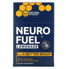 Natural Stacks, Neuro Fuel Lemonade, 20 Stick Packs, 0.17 oz ( 4.7 g) Each