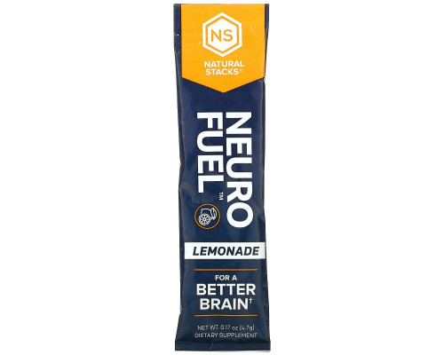 Natural Stacks, Neuro Fuel Lemonade, 20 Stick Packs, 0.17 oz ( 4.7 g) Each Natural Stacks, Neuro Fuel Lemonade, 20 Stick Packs, 0.17 oz ( 4.7 g) Each